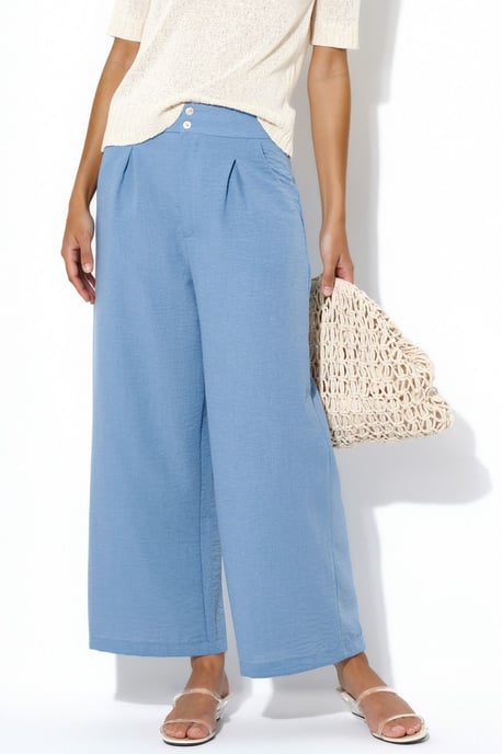 Damen Hochbundweite Hosen mit weitem Bein - Image 1