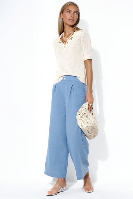 Damen Hochbundweite Hosen mit weitem Bein - Image 2