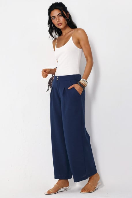 Damen Hochbundweite Hosen mit weitem Bein - Image 4