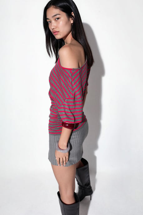 Gestreifte Bootcut-Jerseybluse - Image 4