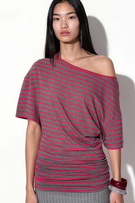 Gestreifte Bootcut-Jerseybluse - Image 5
