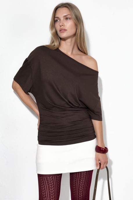 Boot-Hals Jersey-Bluse - Image 1