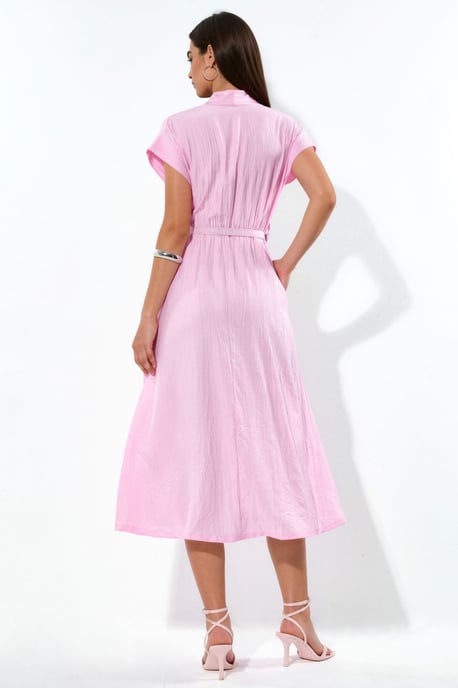 Strukturiertes Maxikleid mit Gürtel - Image 3