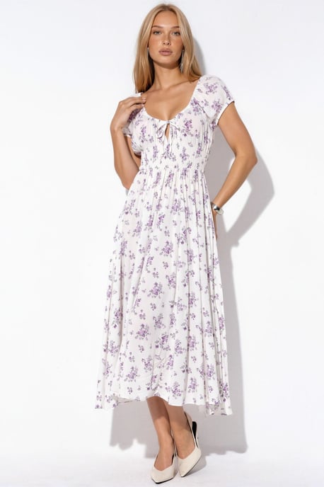 Blumen-Viskose-Maxi-Kleid - Image 1