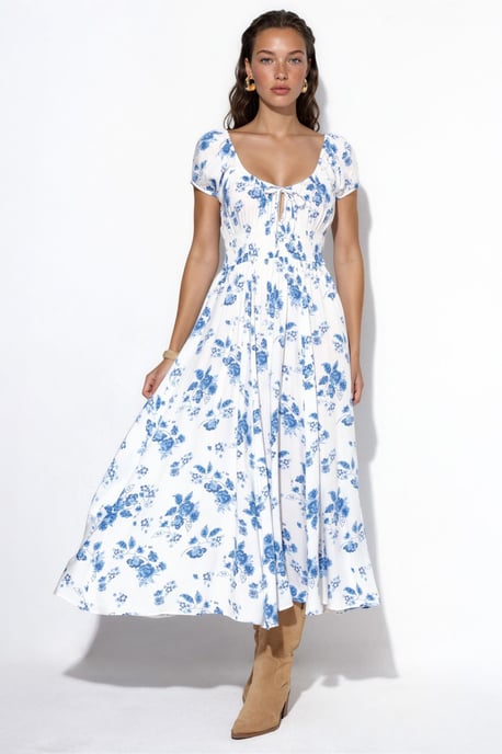 Blumen-Viskose-Maxi-Kleid - Image 2