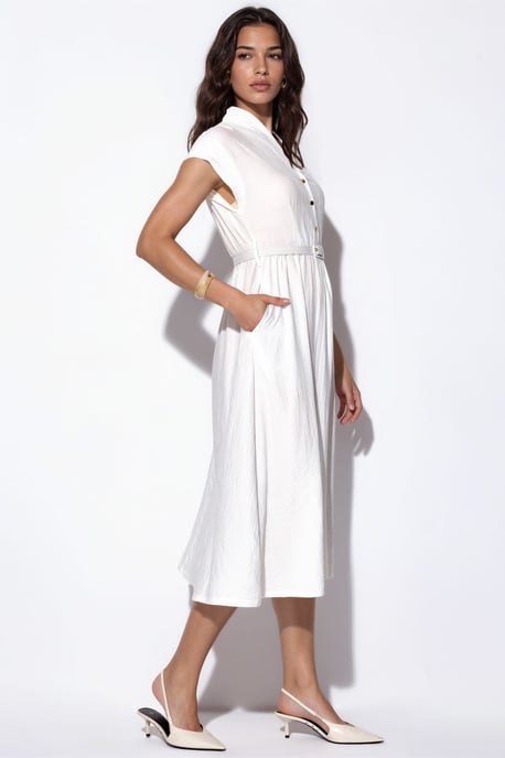 Strukturiertes Maxikleid mit Gürtel - Image 2