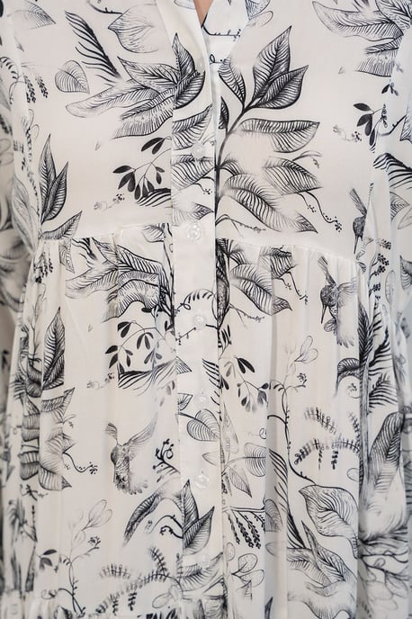 Gemustertes V-Ausschnitt Maxikleid - Image 6