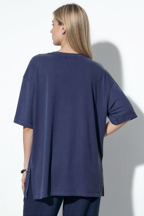 T-Shirt mit Schlitzdetails und Rundhalsausschnitt, kurzarm - Image 3