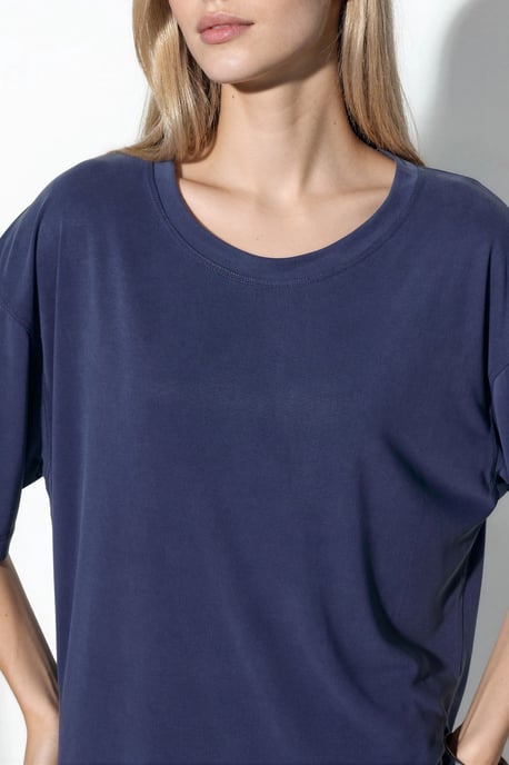 T-Shirt mit Schlitzdetails und Rundhalsausschnitt, kurzarm - Image 4