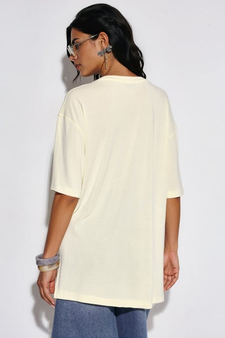 T-Shirt mit Schlitzdetails und Rundhalsausschnitt, kurzarm - Image 3