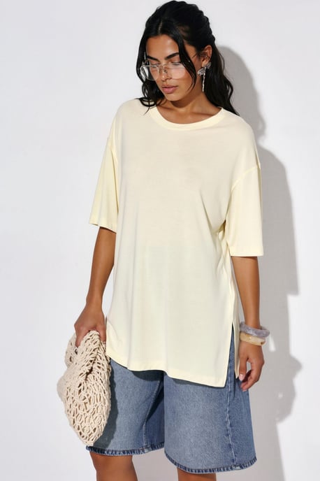 T-Shirt mit Schlitzdetails und Rundhalsausschnitt, kurzarm - Image 5