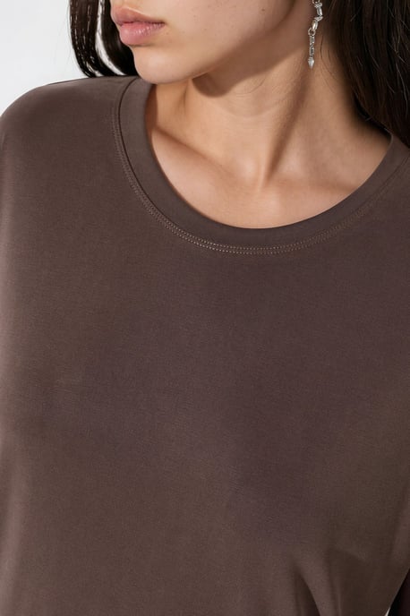 T-Shirt mit Schlitzdetails und Rundhalsausschnitt, kurzarm - Image 5