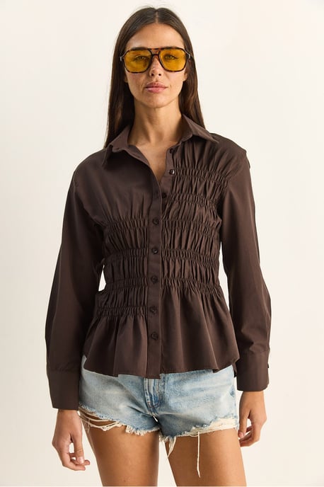 Damen Regular-Fit Baumwollmischung Popeline Hemd - Image 3