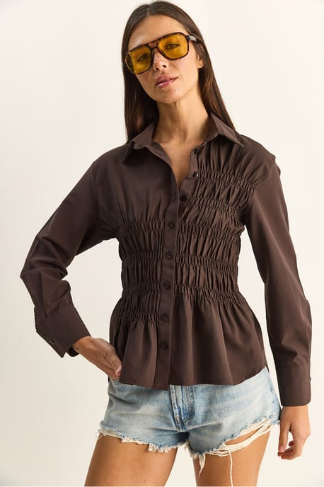 Damen Regular-Fit Baumwollmischung Popeline Hemd - Image 4
