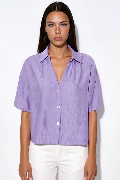 Damen Gekürztes Lässiges Shirt - Image 5