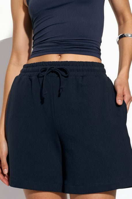 Sweat-Shorts mit Kordelzug in mittlerer Taille - Image 4