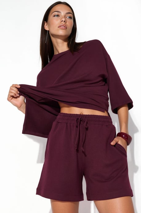 Sweat-Shorts mit Kordelzug in mittlerer Taille - Image 1
