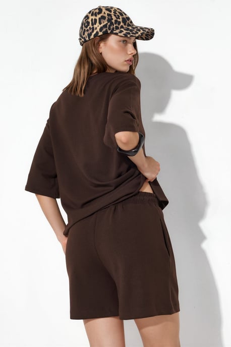 Sweat-Shorts mit Kordelzug in mittlerer Taille - Image 3
