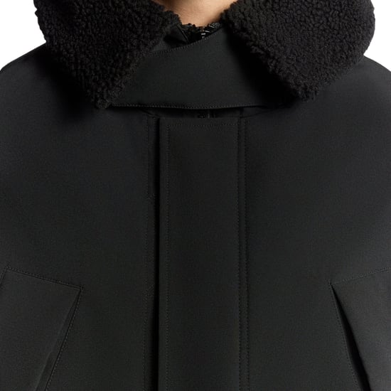 Lyle & Scott Schwerer Parka mit Kragen aus Kunstlammfell - Schwarz - Image 6