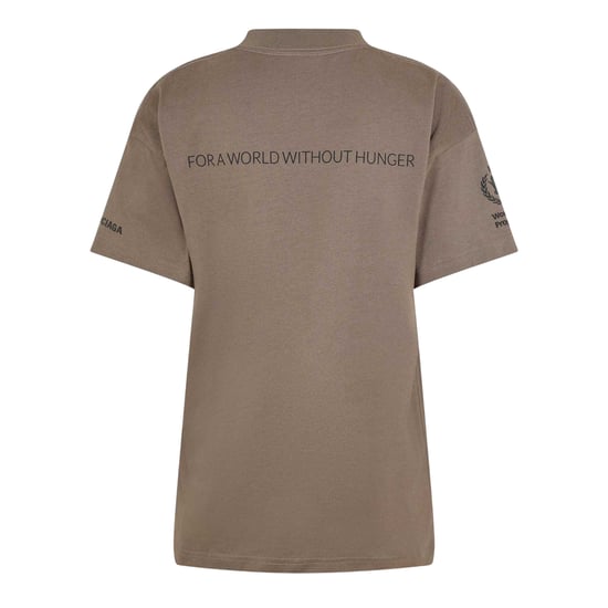 Balenciaga - "World Food Programme" T-Shirt für Damen (Braungrau/Schwarz) - Image 2