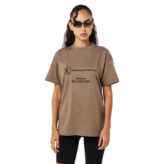 Balenciaga - "World Food Programme" T-Shirt für Damen (Braungrau/Schwarz) - Image 3
