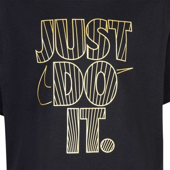Nike - "Just Do It" T-Shirt für Mädchen, kurz geschnitten, Kastig (Schwarz) - Image 3