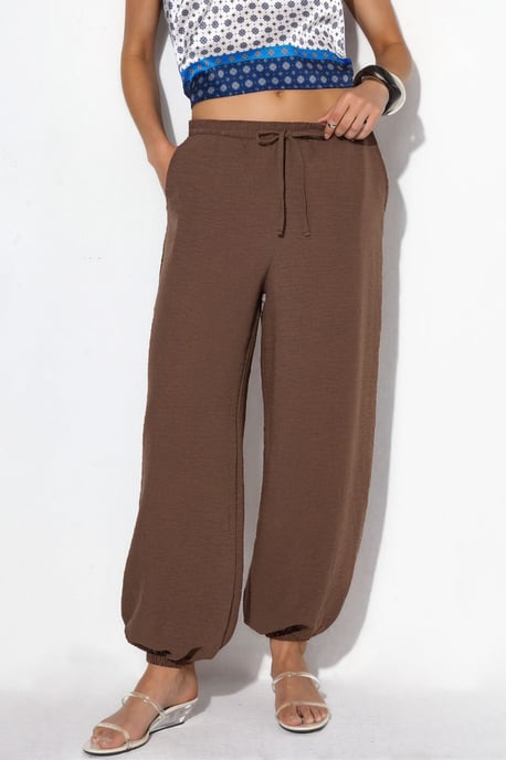 Damen Jogginghose aus strukturiertem Polyester - Image 1