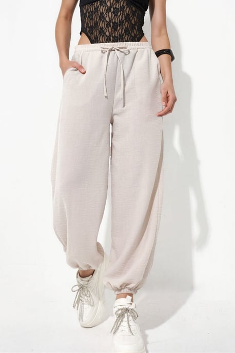 Damen Jogginghose aus strukturiertem Polyester - Image 1
