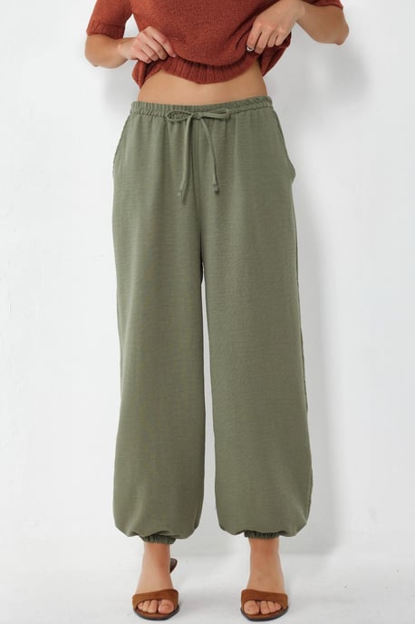 Damen Jogginghose aus strukturiertem Polyester - Image 1