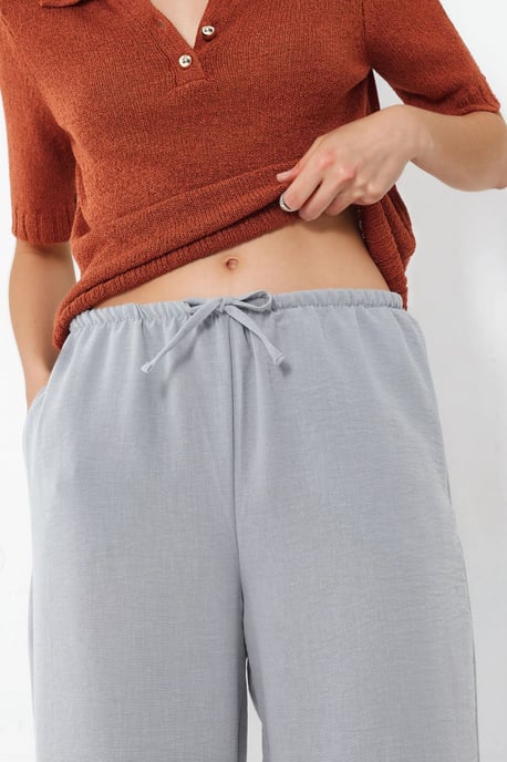 Damen gerade geschnittene Stoffhose - Image 5