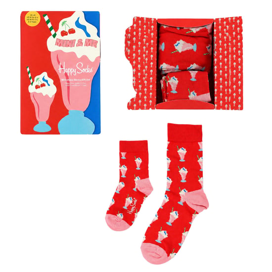 Happy Socks 2er-Pack Rotes Mini & Me Milkshake Geschenkset - Image 1