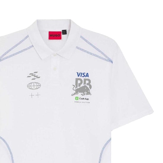 Hugo - "Visa Cash App Racing Bulls F1" Poloshirt für Herren (Weiß) - Image 3