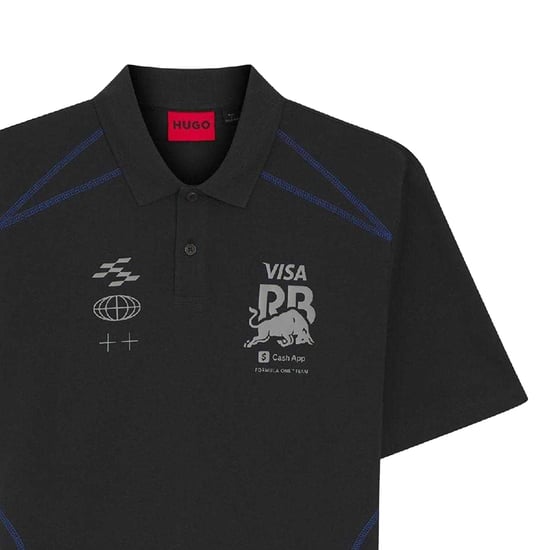 Hugo - "Visa Cash App Racing Bulls F1" Poloshirt für Herren (Schwarz) - Image 3