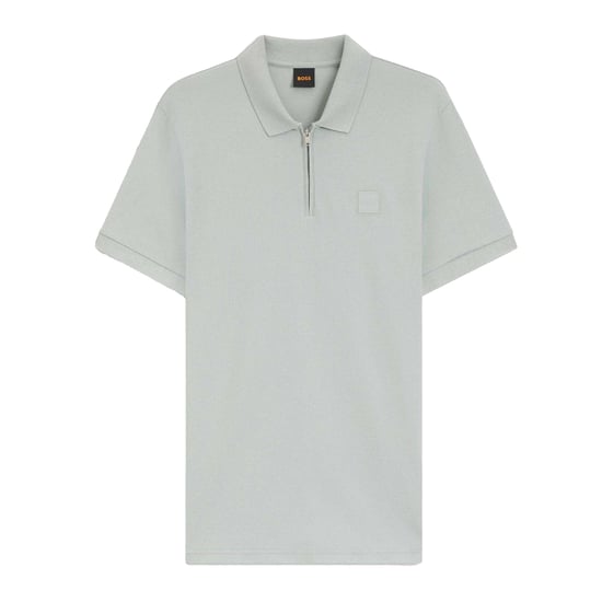 Boss - Poloshirt für Herren, mit kurzem Reißverschluss (Silber) - Image 1