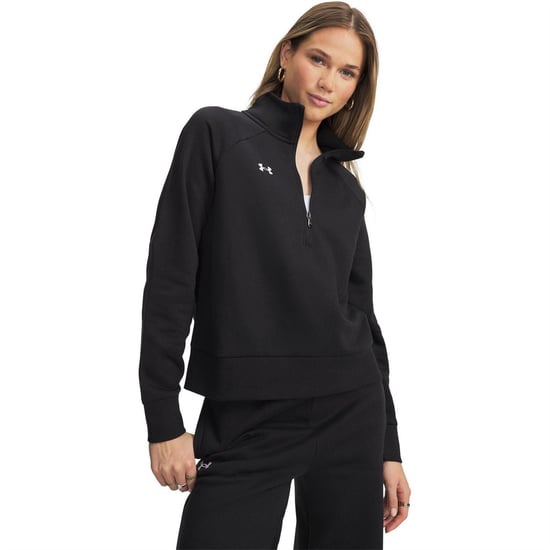 Under Armour - "Rival" Sweatshirt für Damen, mit halbem Reißverschluss (Schwarz) - Image 1