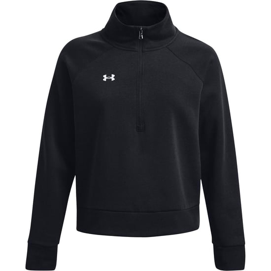 Under Armour - "Rival" Sweatshirt für Damen, mit halbem Reißverschluss (Schwarz) - Image 2