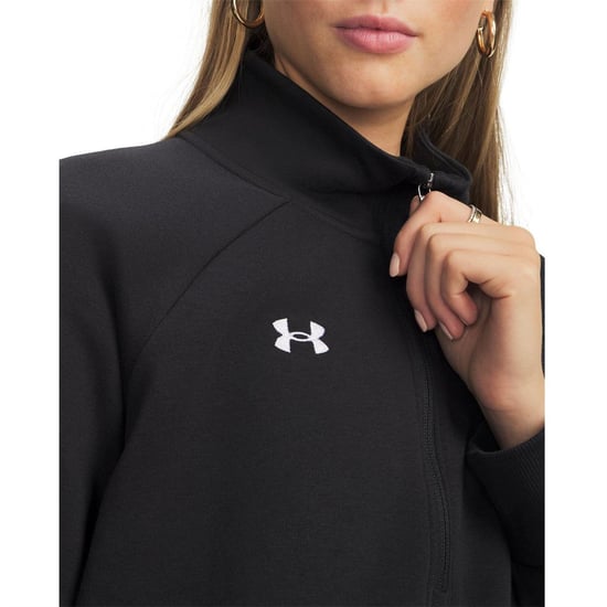 Under Armour - "Rival" Sweatshirt für Damen, mit halbem Reißverschluss (Schwarz) - Image 4