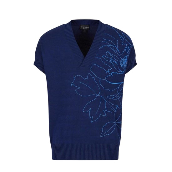 Emporio Armani - Pullover-Weste für Herren, V-Ausschnitt (Blau) - Image 1