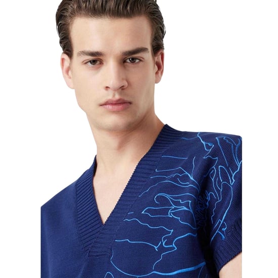 Emporio Armani - Pullover-Weste für Herren, V-Ausschnitt (Blau) - Image 3