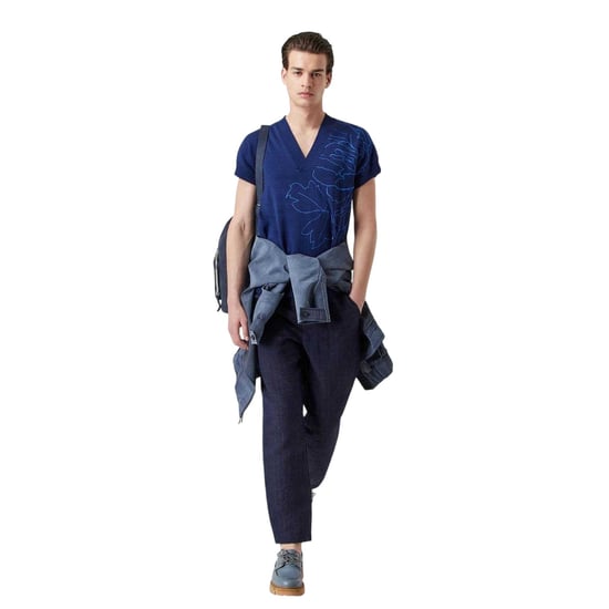 Emporio Armani - Pullover-Weste für Herren, V-Ausschnitt (Blau) - Image 5