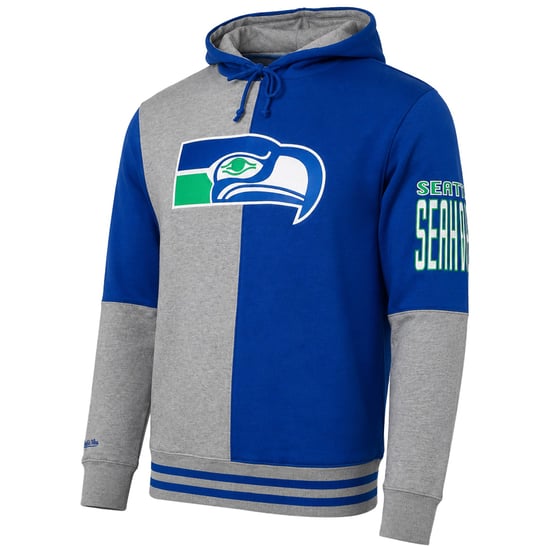 Mitchell & Ness NFL Seattle Seahawks Farbblock Grau/Blau Hoodie - Image 2