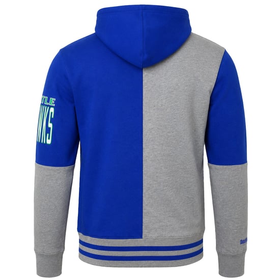 Mitchell & Ness NFL Seattle Seahawks Farbblock Grau/Blau Hoodie - Image 3