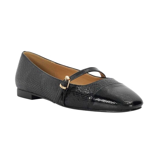 Dune London - "Lo Hibiski" Schlangenmuster Riemchenschuhe für Damen, Flach (Schwarz) - Image 4