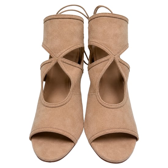 Aquazzura Sexy Thing Cutout-Sandalen mit Absatz aus beigem Wildleder - Image 2