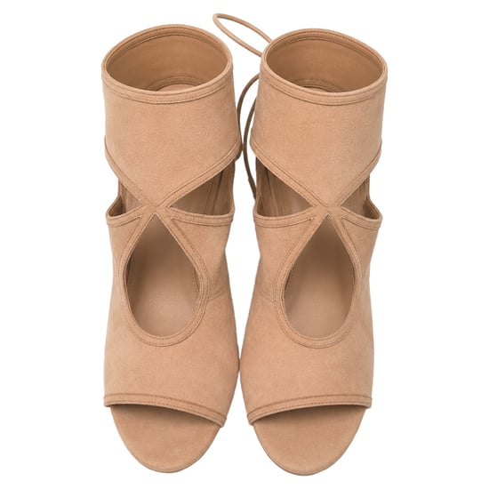 Aquazzura Sexy Thing Cutout-Sandalen mit Absatz aus beigem Wildleder - Image 4