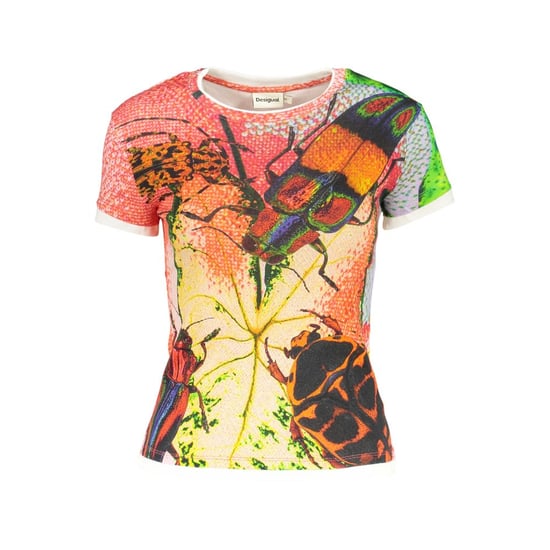 Desigual Rosso Baumwoll Damen T-Shirt - Image 2