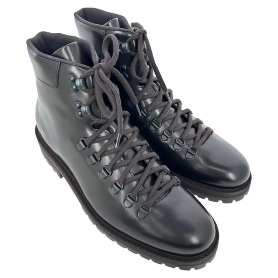 Common Projects Schnür-Wanderschuhe aus schwarzem Leder - Image 5