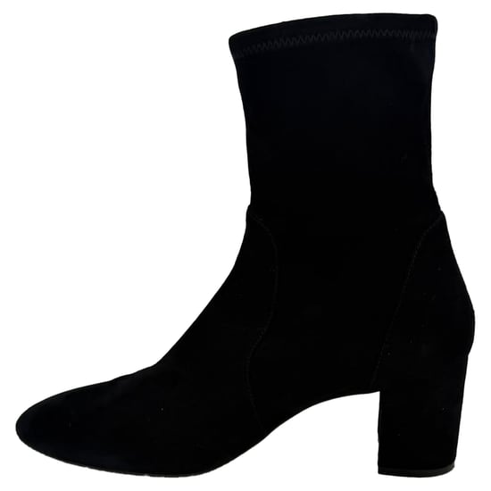 Stuart Weitzman Yuliana Stiefeletten mit Absatz aus schwarzem Wildleder - Image 4