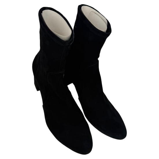 Stuart Weitzman Yuliana Stiefeletten mit Absatz aus schwarzem Wildleder - Image 5