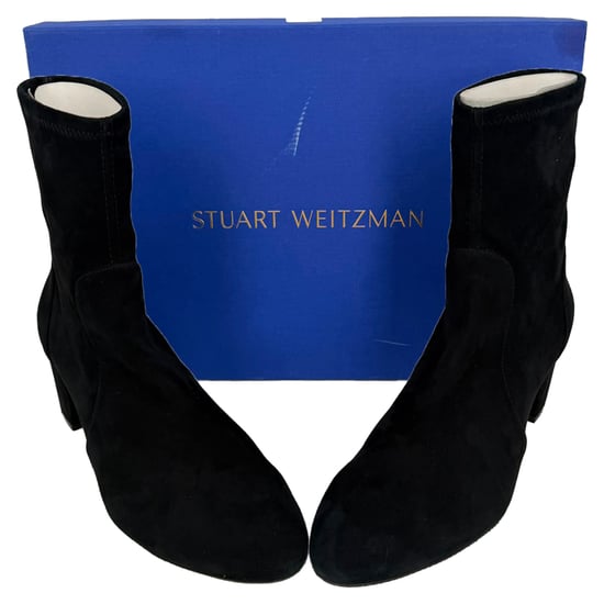 Stuart Weitzman Yuliana Stiefeletten mit Absatz aus schwarzem Wildleder - Image 6